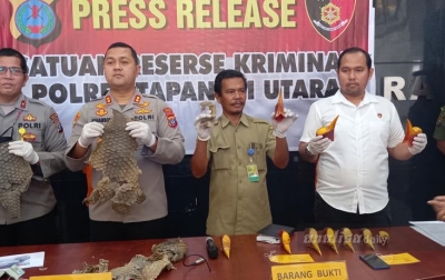Polisi Gagalkan Penyelundupan Sisik Trenggiling dan Paruh Burung Rangkong