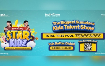 Telkom Regional Sumatera Gelar Kompetisi Unjuk Bakat “IndiHome Star Kidz 2022”