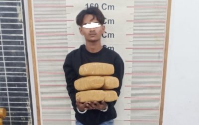 Pembawa 5 Kg Ganja Ditangkap Polisi