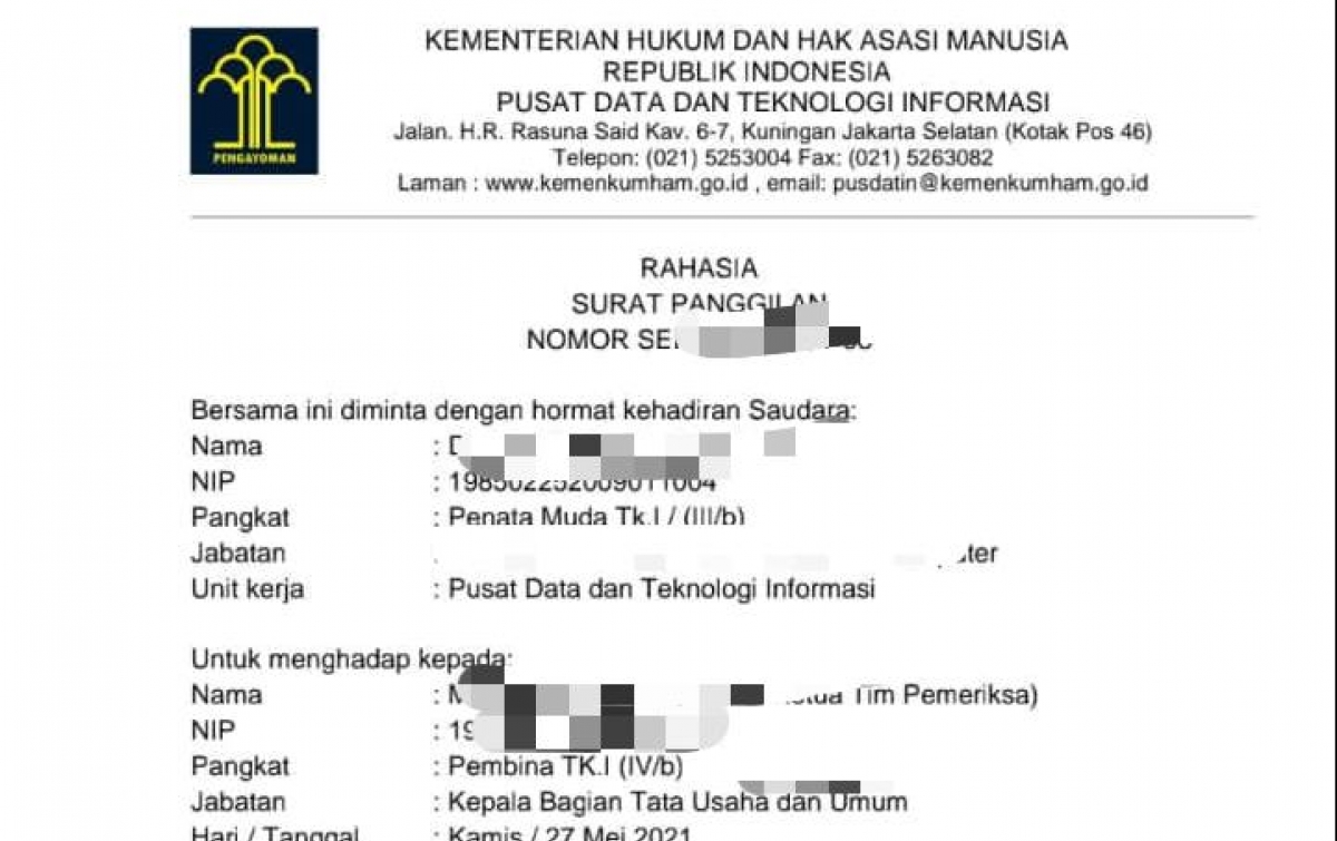 IWO Analisis Data Bocor Kemenkumham, Diduga Ada Berkas Rahasia dan Penting