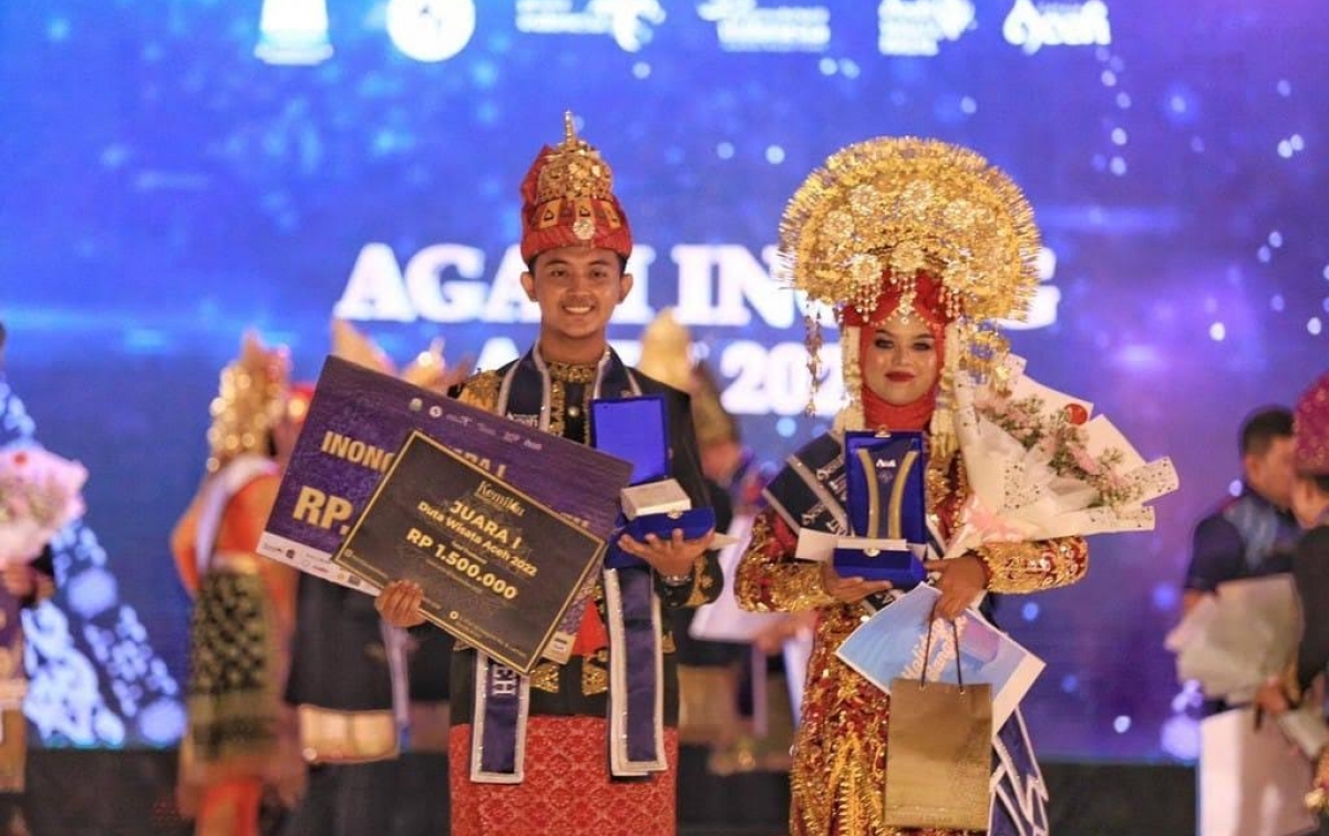 Teuku Zaqhlul dan Amalia Duta Wisata Aceh 2022