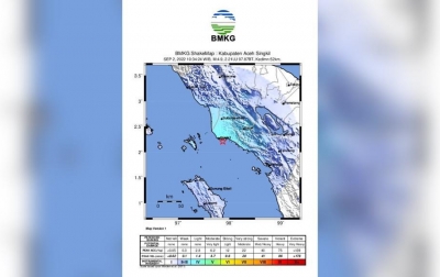 Gempa Magnitudo 5.0 di Aceh Singkil, Tidak Berpotensi Tsunami