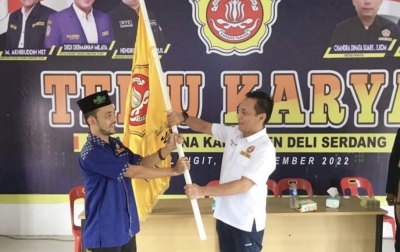 Joel Pulungan Terpilih Aklamasi Ketua Karang Taruna Deliserdang