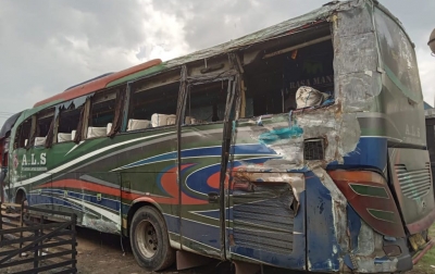 Bus ALS Terguling di Angkola Timur Tapsel, 9 Penumpang Luka-luka