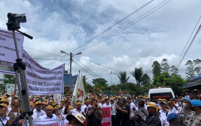 Unjuk Rasa Karyawan PTPN IV di Kantor Bupati Simalungun, Keluhkan Ulah Penggarap