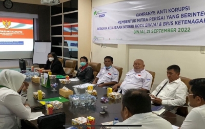 BPJamsostek Kantor Cabang Binjai Kampanye Anti Korupsi