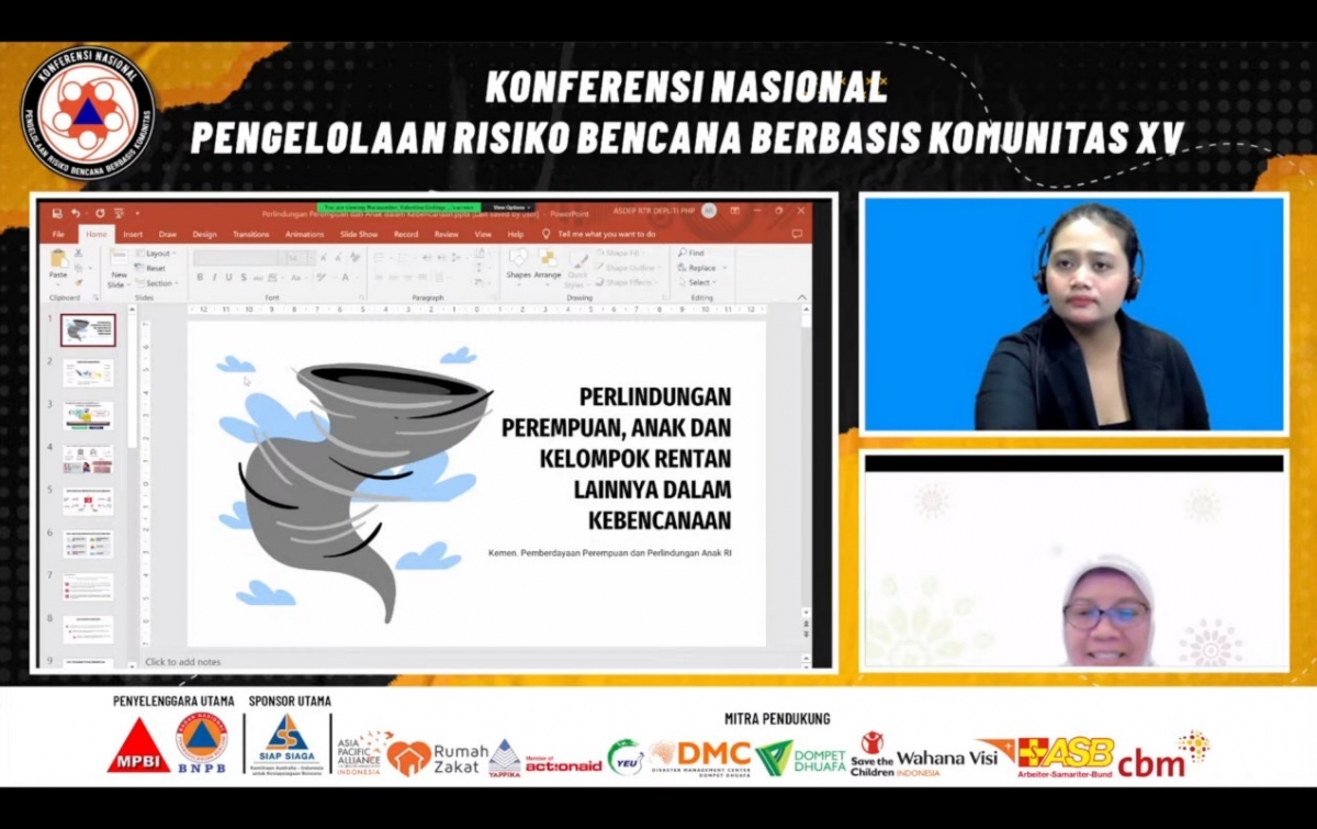 KNPRBBK XV Serukan Pentingnya Pelibatan dan Perlindungan Masyarakat yang Inklusif dalam Pengelolaan Risiko Bencana