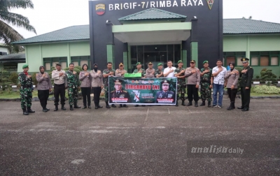 Polres Sergai Beri Kejutan dan Ucapan Selamat HUT ke-77 TNI
