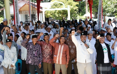 Banyak Program Pendidikan, Ganjar Didukung Ratusan Santri Sumut Jadi Presiden 2024