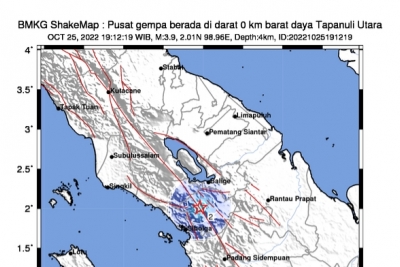 Gempa Bumi Guncang Wilayah Tapanuli Utara