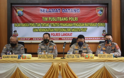 Tim Puslitbang Polri Kunjungi Polres Langkat, Lakukan Penelitian Penanganan Dumas