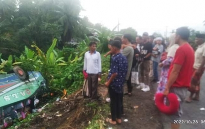 Bus ALS Terbalik di Tapsel, 1 Tewas dan Belasan Luka-luka