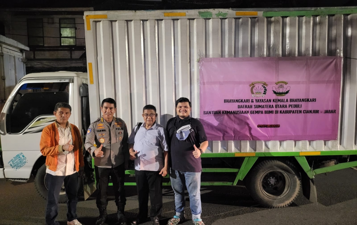 Polda Sumut Serahkan Bantuan untuk Korban Gempa Cianjur