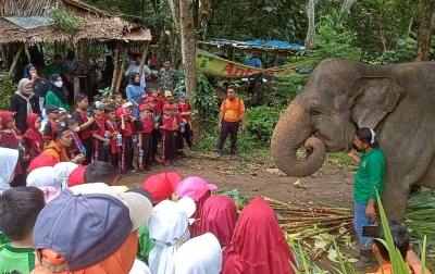 Tanamkan Kepedulian, SD Siti Hajar Donasi Pakan untuk Satwa di Medan Zoo