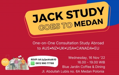 Konsultasi Gratis Kuliah Luar Negeri, JACK Study Abroad Hadir di Medan