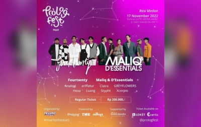 Besok, Prolog Fest 2022 Rasi Medan Dimeriahkan Fourtwnty dan Maliq D’Essentials