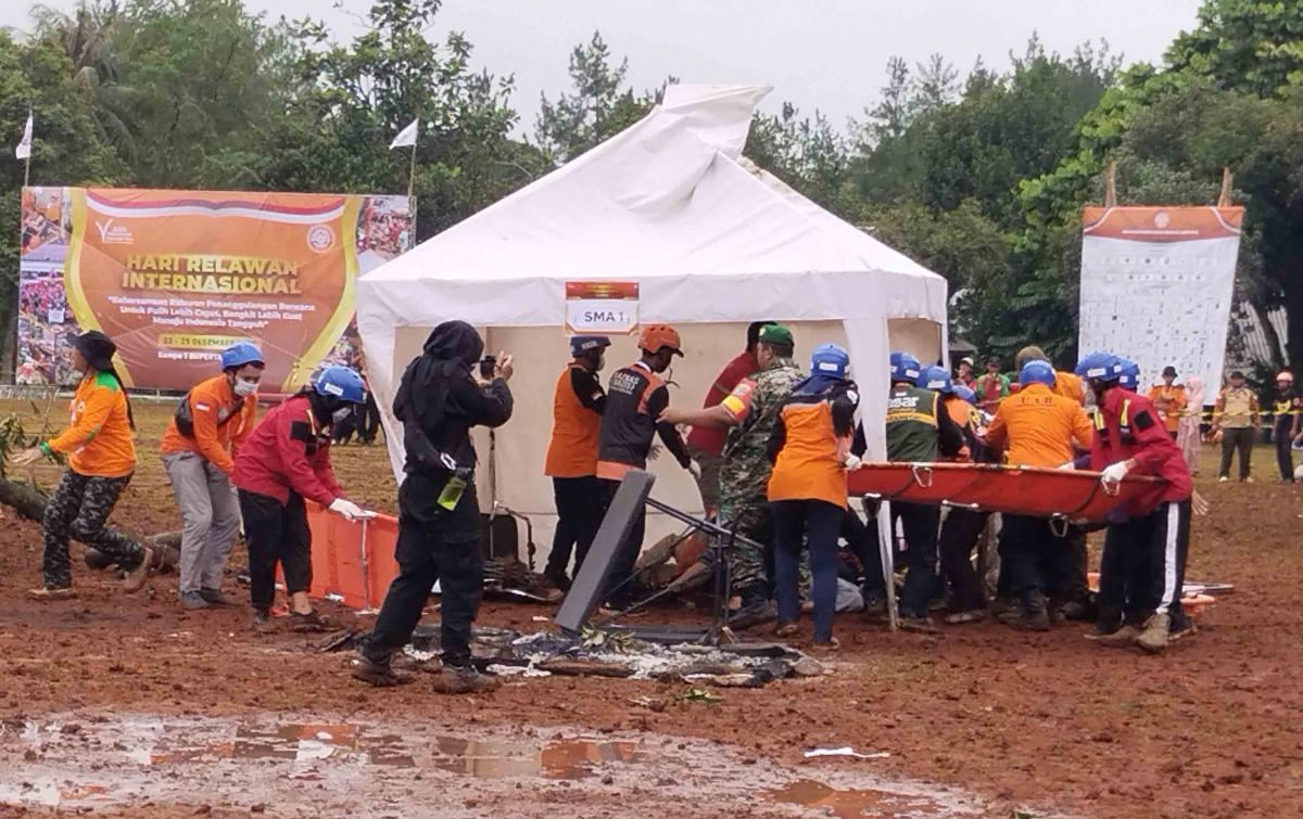 800 Relawan Ikuti Simulasi Penanganan Bencana