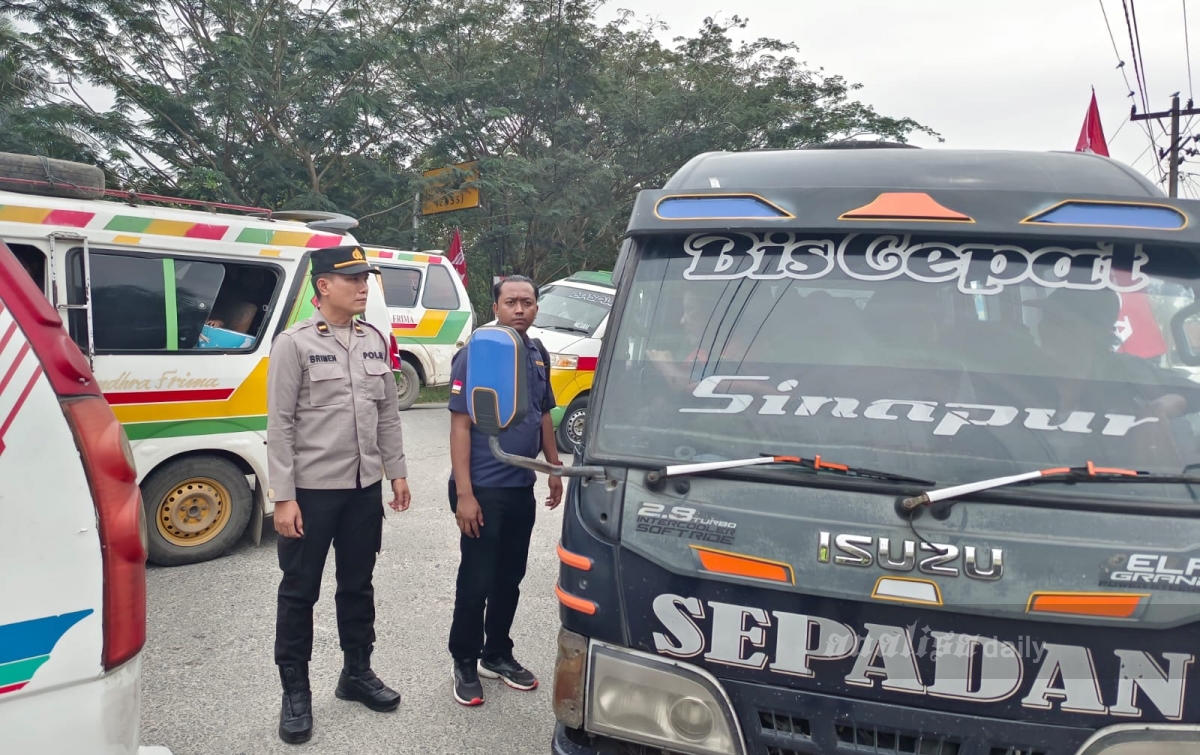 Tekan Angka Lakalantas Saat Nataru, Polres Sergai Tes Urine Sopir Angkutan Umum