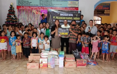 Pegadaian Kanwil I Medan Berbagi Sukacita Natal 2022 Kepada Anak-anak Panti Asuhan