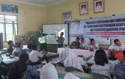 Polres Sergai Sosialisasi P4GN di SMPN 1 Sei Bamban