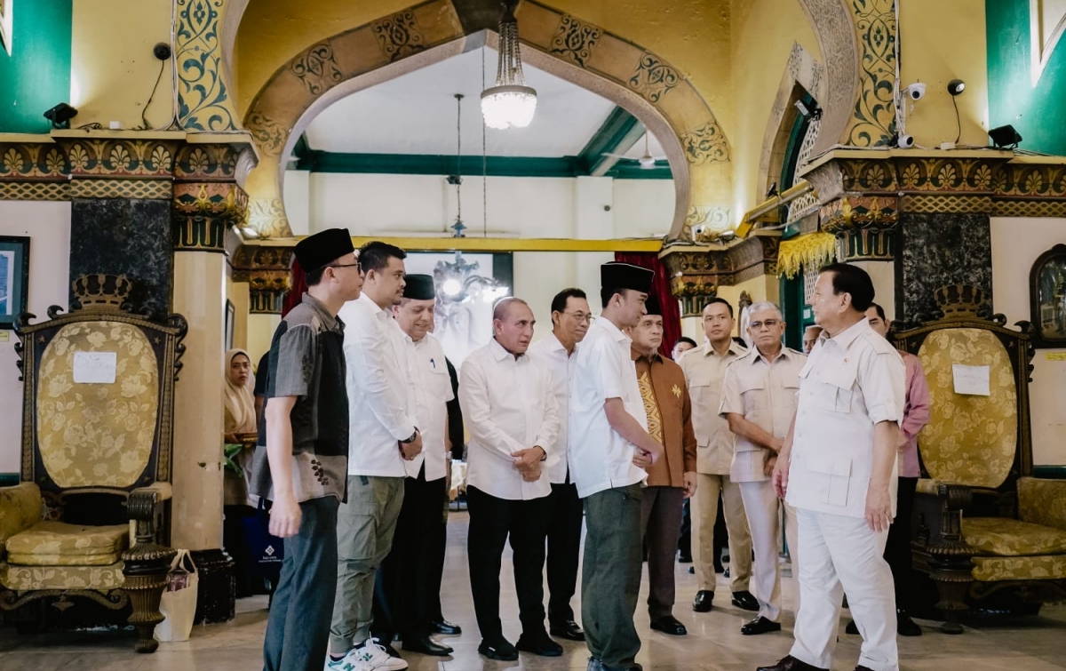 Berada di Medan, Prabowo Kunjungi Istana Maimun
