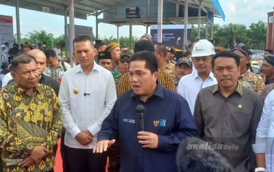 Erick Thohir Tinjau Pembangunan Pabrik Minyak Makan Merah