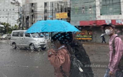 BMKG: Sebagian Besar Wilayah Sumut Berpotensi Hujan Sedang hingga Lebat