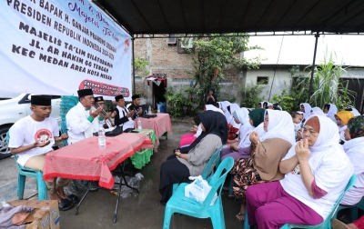 Usbat Ganjar Serahkan Bantuan dan Gelar Silaturahmi Bersama Warga Medan Area