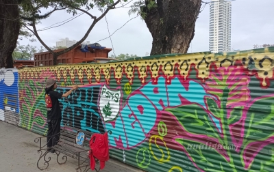 30 Seniman Mural Tuangkan Hasil Kreasi di Penutup Revitalisasi Lapangan Merdeka Medan