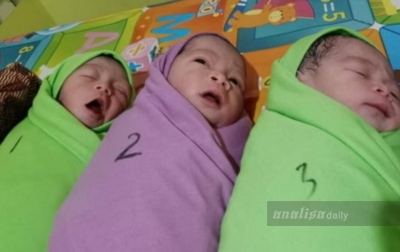 Istri Anggota PWI Batubara Lahirkan Bayi Kembar 3