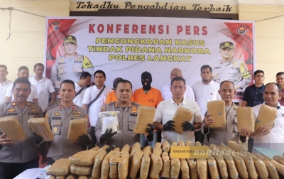 Polres Langkat Gagalkan Peredaran 1 Kg Sabu