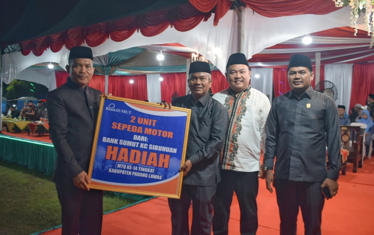 Bank Sumut Sumbang Dua Sepeda Motor Hadiah MTQ N ke-14 Palas 