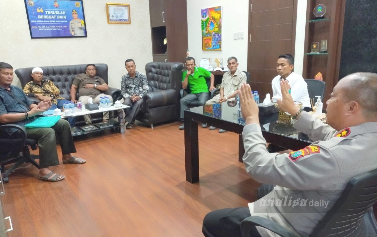 Perwakilan Petani Kelompok 80 TIR Audiensi ke Kapolres Sergai