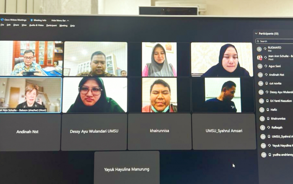 Bangun Kemitraan, UMSU-Babson College Boston AS Lakukan Pertemuan Virtual