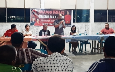 Disambut Hangat di Sicanang, Paul Baja M Siahaan Ajak Masyarakat Jaga NKRI
