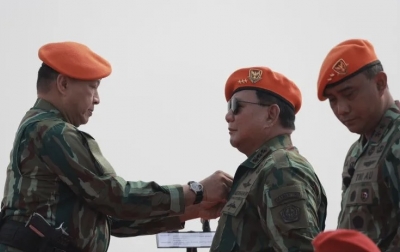 Prabowo Jadi Warga Kehormatan Kopasgat TNI AU