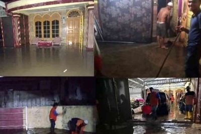 Hujan Deras, Puluhan Rumah Terendam Air di Kota Sidimpuan