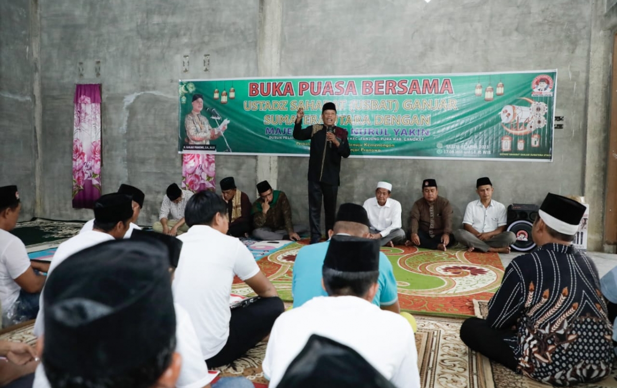 Perkokoh Ukhwah Islamiyah, Usbat Ganjar Sumut Buka Puasa Bersama Majelis Taklim Langkat