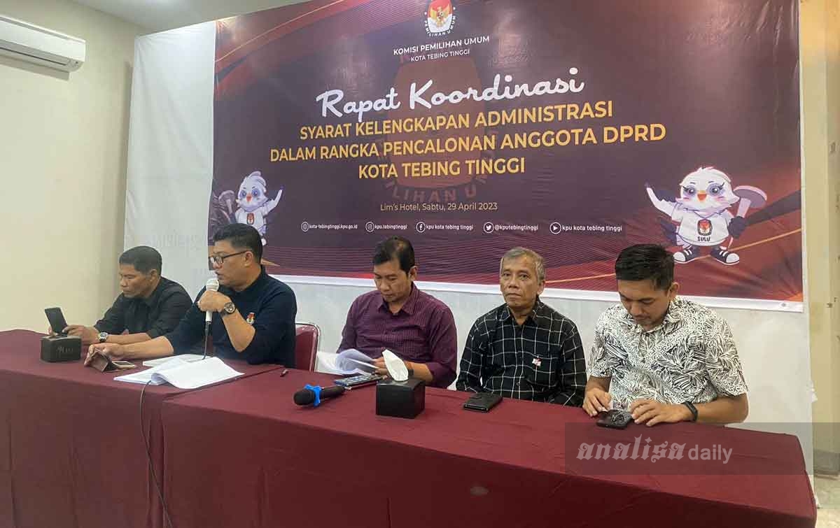 KPU Tebingtinggi Gelar Rapat dengan Pemerintah dan Partai Politik