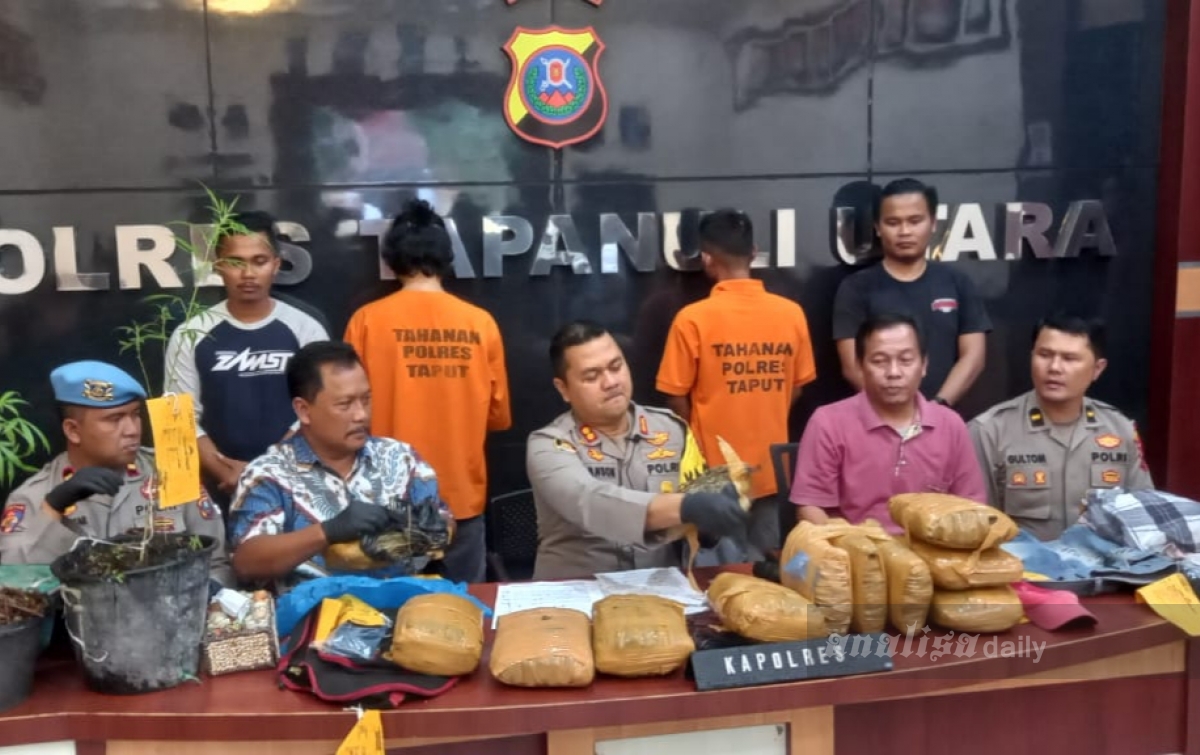 Pengirim 12 Kilogram Ganja dari Bandara Silangit Ditangkap