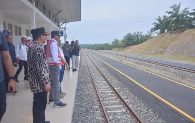 Menhub Tinjau Pembangunan Jalur Kereta Api Lintas Aceh-Sumut