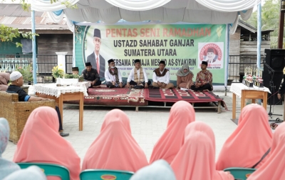 Wujud Fastabiqul Khairat, Usbat Ganjar Sumut Gelar Lomba Selawatan di Desa Padang Tualang