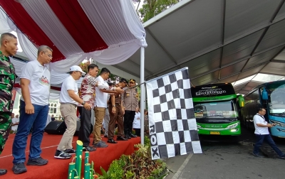 Bobby Nasution Lepas Keberangkatan 2.262 Pemudik dengan 57 Bus