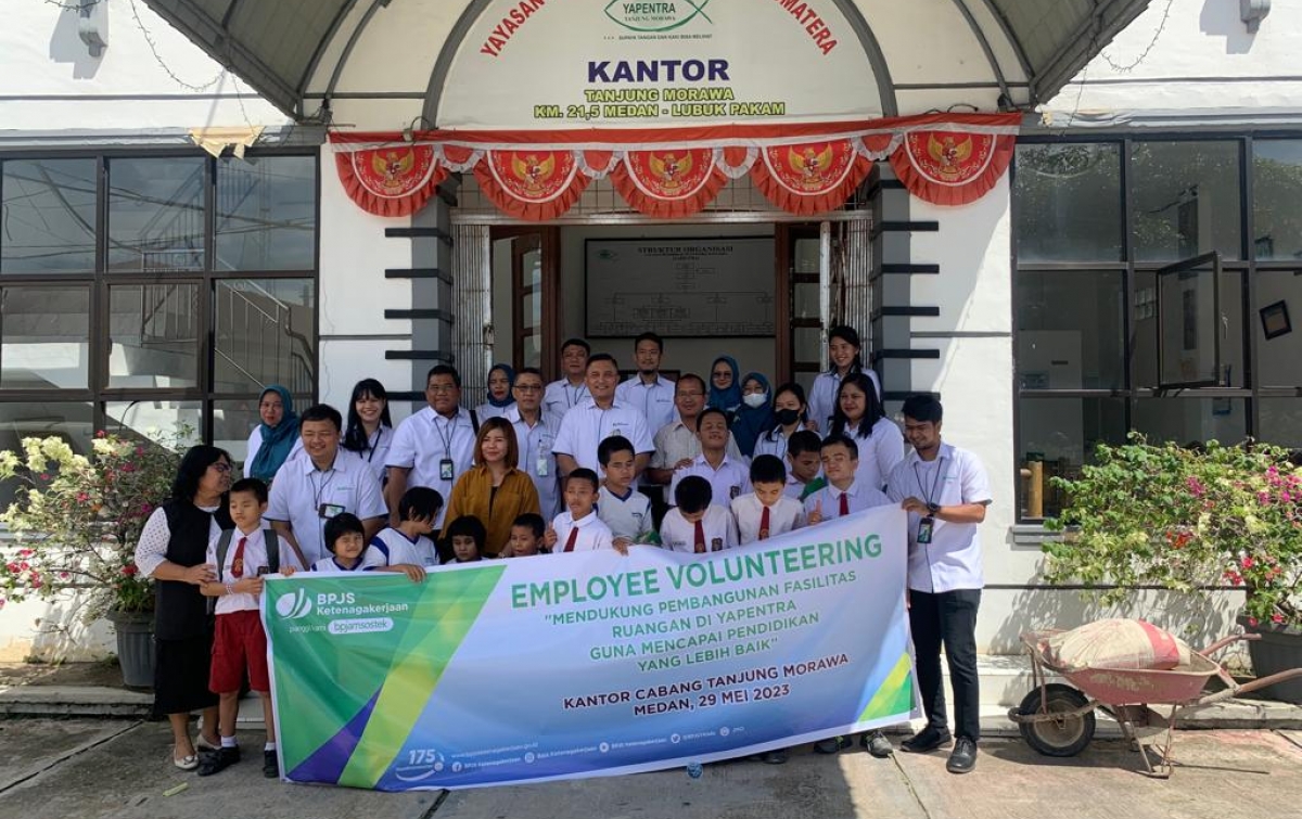 BPJamsostek Tanjungmorawa Gelar Employee Volunteering di Yayasan Pendidikan Tunanetra Deliserdang