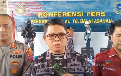 Lanal-TBA Gagalkan Penyelundupan Sabu dari Malaysia