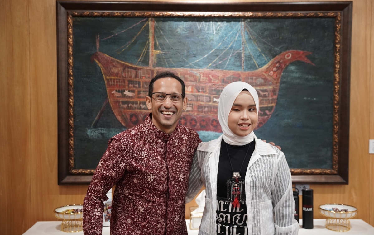 Bertemu Mendikbudristek, Putri Ariani Ceritakan Merdeka Belajar dalam Pendidikannya