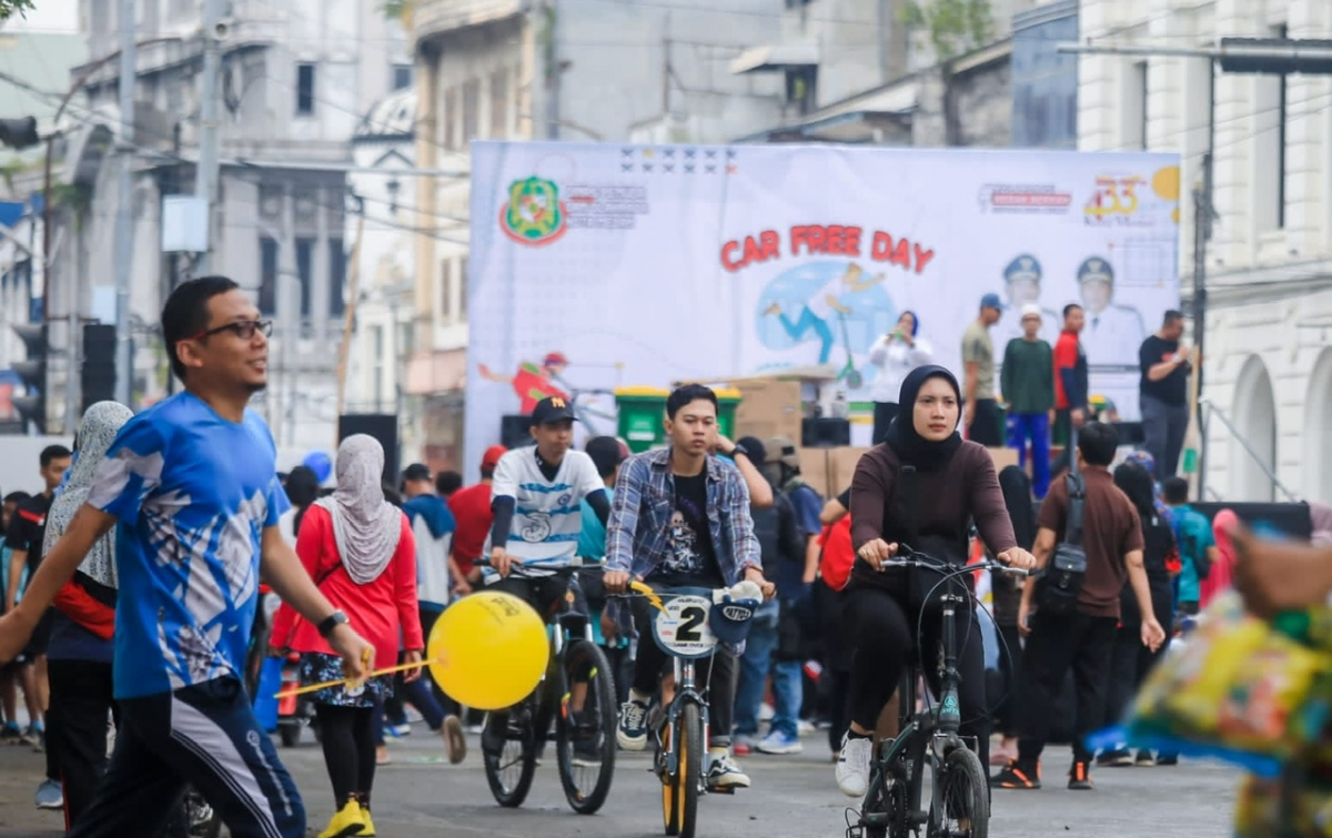 Ragam Aktivitas Warga di Car Free Day Kota Medan
