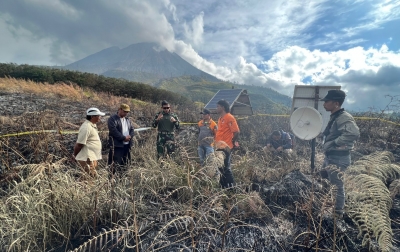 Stasiun Pemantau Gunung Sinabung Terbakar