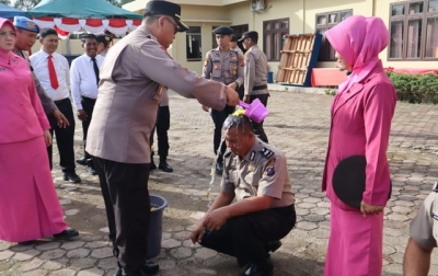 13 Personel Polres Palas Naik Pangkat