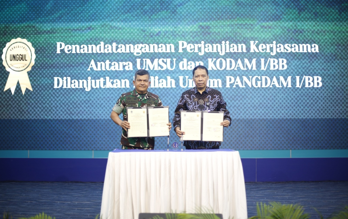 Rektor UMSU Tandatangani MoU: Pangdam I/ BB Beri Pencerahan Mahasiswa